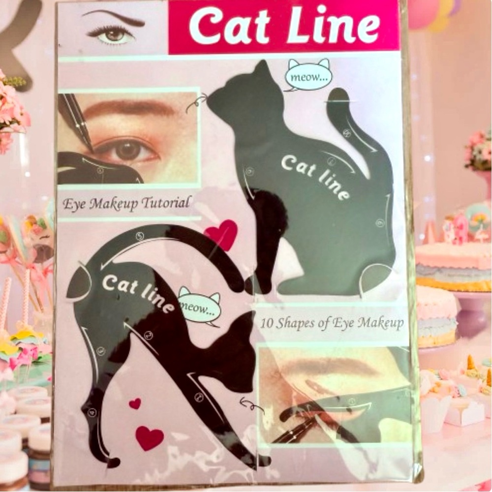 ❗️3/$10 EYELINER CAT TEMPLATE SET 10 SHAPE GUIDE 2PC NEW